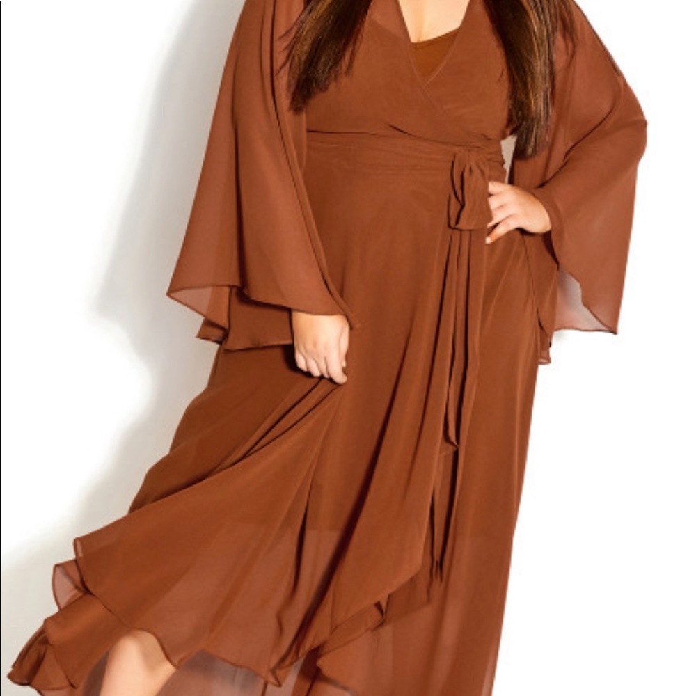 City Chic Fleetwood Maxi Dress SZ 14
